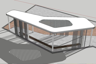 景观廊架景观亭-07