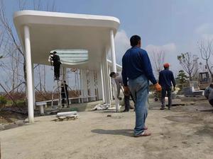 固镇景观亭安装现场